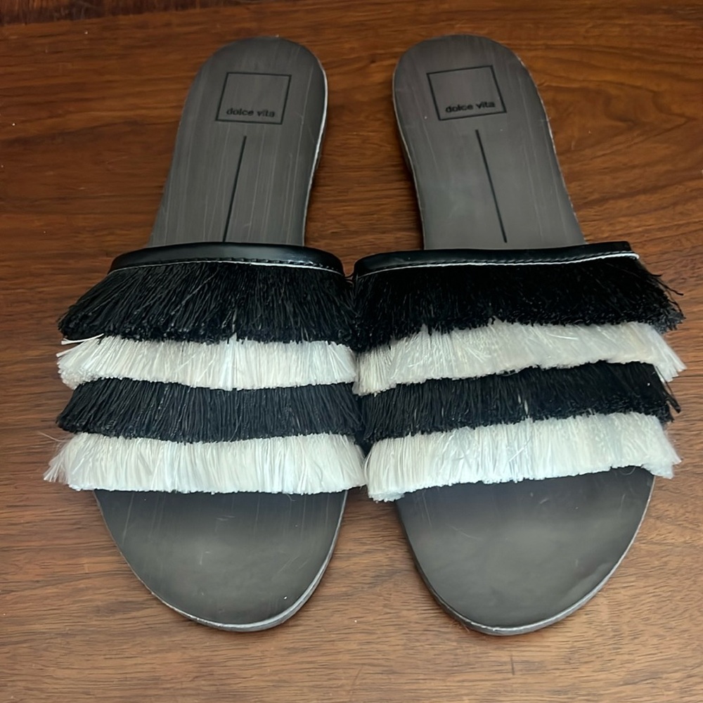 Dolce Vita Slip-On fringe sandals